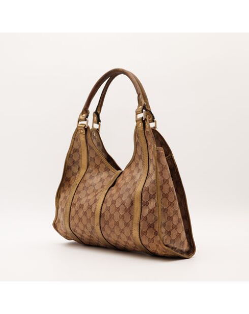 La Jackie Gucci marrone - 45x40x15 cm - Buone condizioni con diversi segni visibili di usura