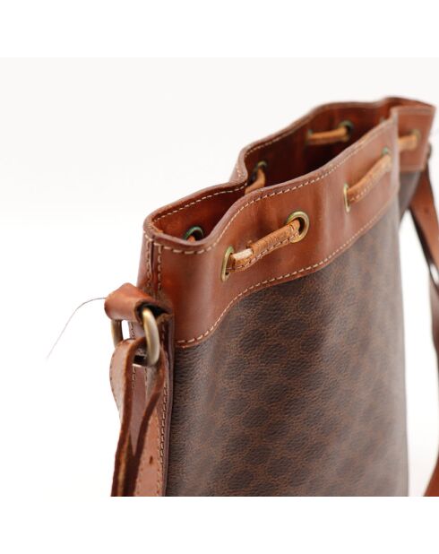 Der dunkelbraune Eimer Celine Macadam - 28x21x14 cm - Mehrere sichtbare Gebrauchsspuren