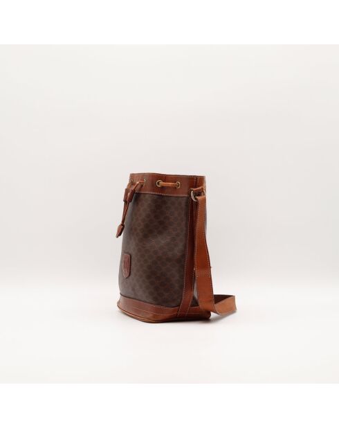 Der dunkelbraune Eimer Celine Macadam - 28x21x14 cm - Mehrere sichtbare Gebrauchsspuren