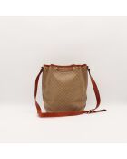 El cubo Celine Macadam de color beige, 22 x 29 x 16 cm, en buen estado