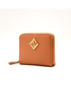 Cartera rosa con cremallera The Fendi Diamonds, 9 x 12,5 x 2 cm, nueva