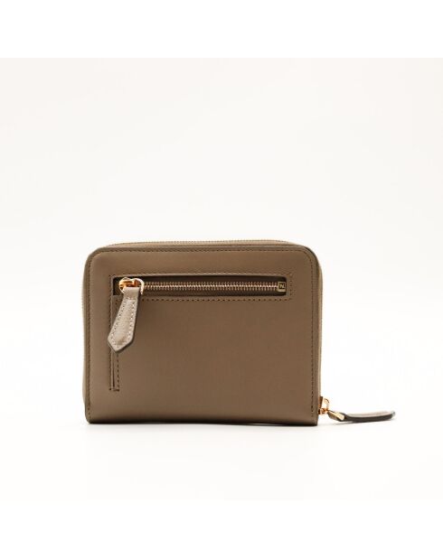 Portafoglio con zip The Fendi Diamonds beige - 9 12,5x2 cm - Nuovo