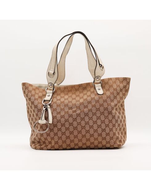 Le Tote Bag Gucci Horsebit beige- 43x28x15 cm -Très bon état
