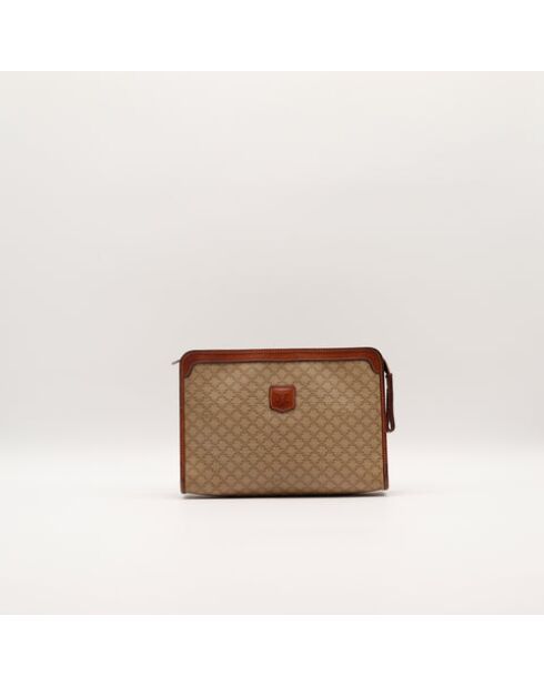 La Pochette Celine Macadam Beige/marron- 23x14 cm -Bon état