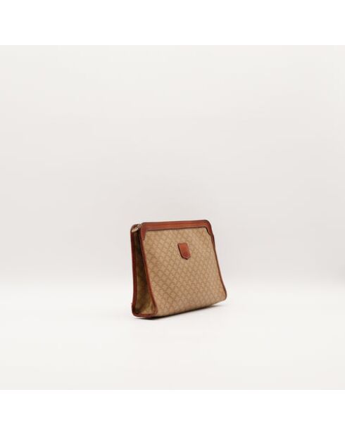 La Pochette Celine Macadam Beige/marron- 23x14 cm -Bon état