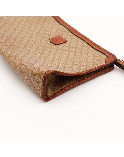 La Pochette Celine Macadam Beige/marron- 23x14 cm -Bon état