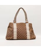 The Gucci Bamboo Tragetasche beige/braun - 39x27x14 cm - Sehr guter Zustand