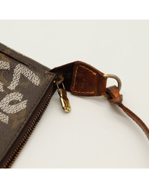 De Louis Vuitton Graffiti Accessories Pouch bruin - 21x13x3,5 cm - Goede conditie