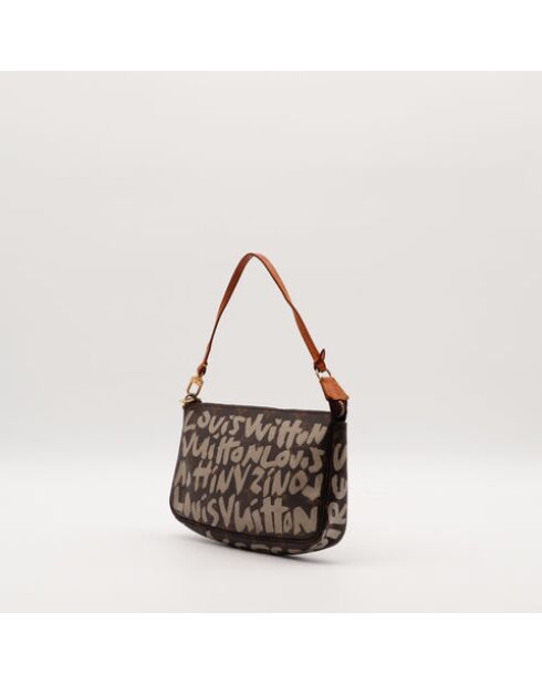 La Pochette Accessoires Graffiti Louis Vuitton marron- 21x13x3.5 cm -Bon état