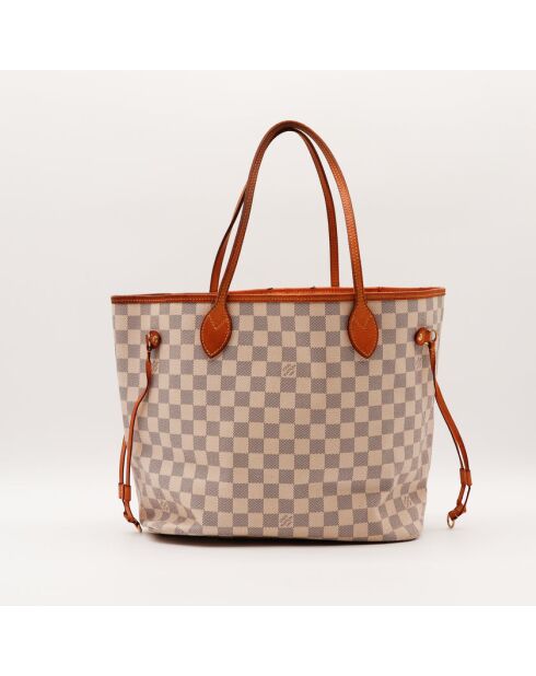 The Neverfull MM Louis Vuitton Damier Azur Beige - 39x32x19 cm - Goede conditie