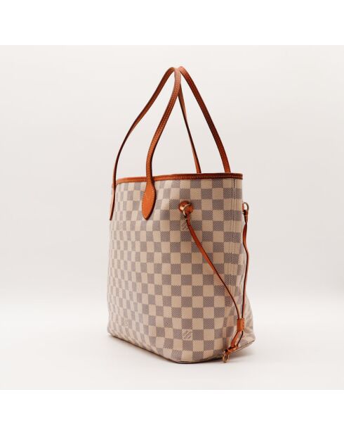 The Neverfull MM Louis Vuitton Damier Azur Beige - 39x32x19 cm - Goede conditie