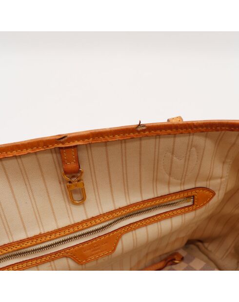 The Neverfull MM Louis Vuitton Damier Azur Beige- 39x32x19 cm - Guter Zustand