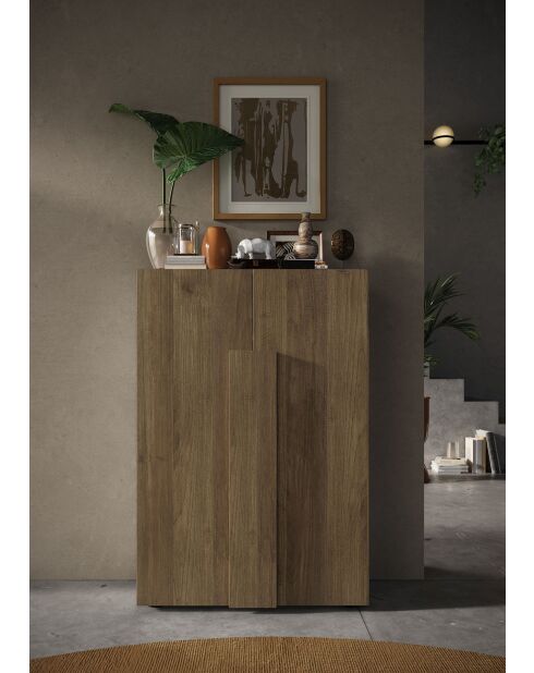 Jessie - Hoge opbergunit 2 deuren kwikeik - 4 planken - 78x116x37 cm