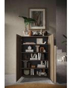 Jessie - Hoge opbergunit 2 deuren kwikeik - 4 planken - 78x116x37 cm