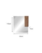 Ancona - Mobile da bagno 3 cassetti in rovere kadiz laccato lucido frontale in cashmere - 35x78x35 cm