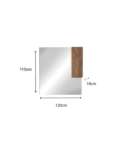 Ancona - Meuble de rangement salle de bain 3 tiroirs chêne kadiz façade cashemire laqué brillant - 35x78x35 cm