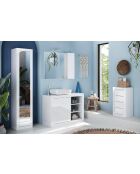 Bari - Mobile da bagno 4 cassetti laccato lucido bianco - 42x78x35 cm