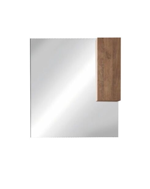 Espejo LED con columna integrada, 1 puerta, 30 cm de alto, roble Mercure, 120 x 110 x 18 cm, de Jessie