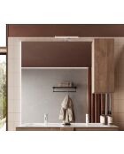 Espejo LED con columna integrada, 1 puerta, 30 cm de alto, roble Mercure, 120 x 110 x 18 cm, de Jessie