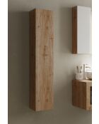 Ancona - Colonne 1 porte à poser chêne kadiz- Système Push Pull H 138 cm - 26x138x25 cm