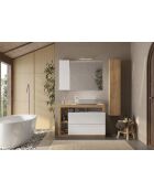 Ancona - Colonne 1 porte à poser chêne kadiz- Système Push Pull H 138 cm - 26x138x25 cm