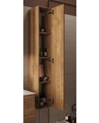 Ancona - Colonne 1 porte à poser chêne kadiz- Système Push Pull H 138 cm - 26x138x25 cm