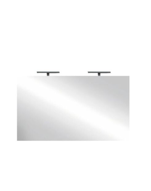 Espejo con 2 lámparas para instalación frontal de espejo de baño LED - 120x75x3 cm