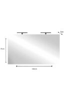 Espejo con 2 lámparas para instalación frontal de espejo de baño LED - 120x75x3 cm
