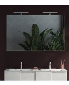 Espejo con 2 lámparas para instalación frontal de espejo de baño LED - 120x75x3 cm