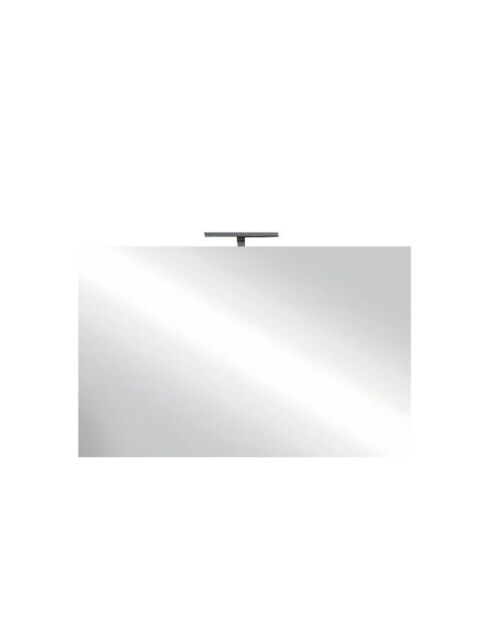 Espejo con 1 lámpara para instalación frontal de espejo de baño LED, 100 x 75 x 3 cm