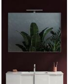 Espejo con 1 lámpara para instalación frontal de espejo de baño LED, 100 x 75 x 3 cm