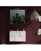 Spiegel met 1 lamp voor montage aan de voorkant van de LED-badkamerspiegel - 80x75x3 cm