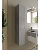 Ancona - Colonne 1 porte à poser Béton - Système Push Pull H 138 cm - 26x138x25 cm