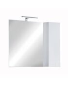 Bari - Miroir Led avec Colonne Integrée 1 porte H30 cm colorislaqué brillant blanc - 110x75x18 cm