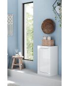 Bari - Badezimmerschrank mit 1 Tür, glänzend weiß lackiert - 42x78x35 cm