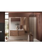 Jessie - Colonna autoportante Mercure in rovere a 1 anta - Sistema Push Pull H 138 cm - 25x138x26 cm