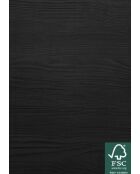 Syracuse - Colonne 1 porte à poser Frêne Noir- Système Push Pull H 138 cm - 26x138x26 cm