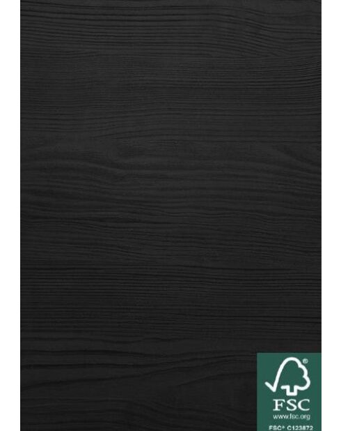 Syracuse - Colonne 1 porte à poser Frêne Noir- Système Push Pull H 138 cm - 26x138x26 cm