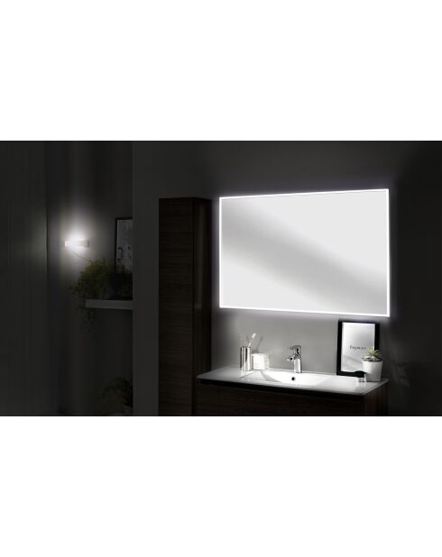 Espejo CUADRADO con sistema LED retroiluminado L90 - 90x2x60 cm