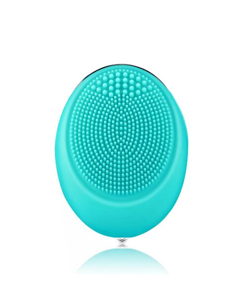 Brosse électrique en silicone de type micro pour le nettoyage et le massage du visage. Batterie intégrée, jusqu'à 110 utilisations.