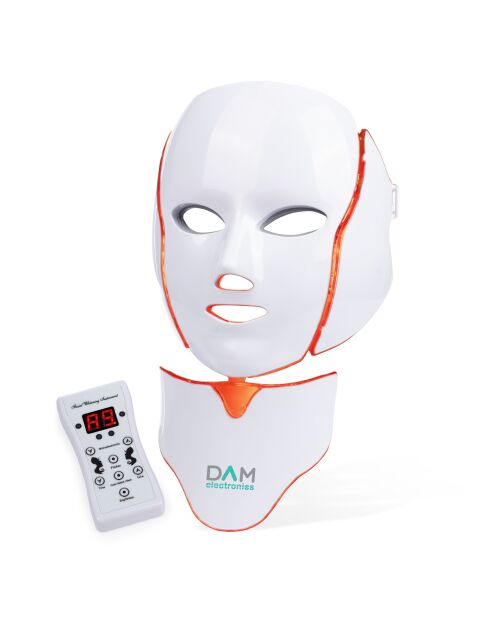 Masque de rajeunissement par microphotothérapie LED. Rajeunissement et purification de la peau.