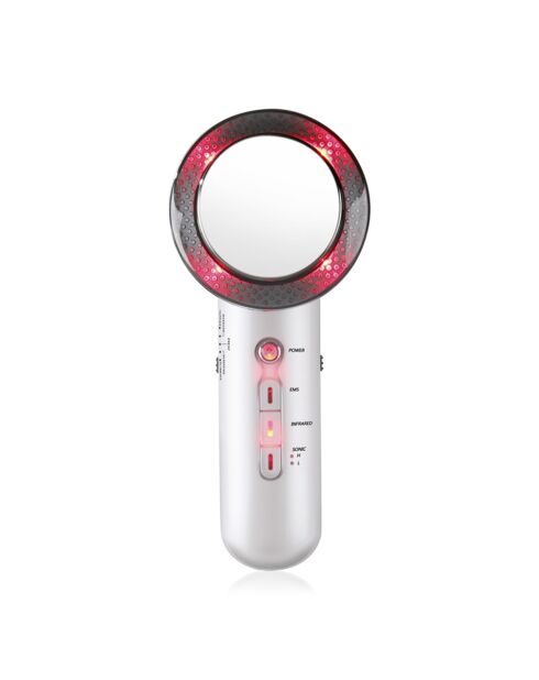 Soin de la peau 3 en 1 : EMS + Microcourants ultrasoniques + Lumière infrarouge LED.