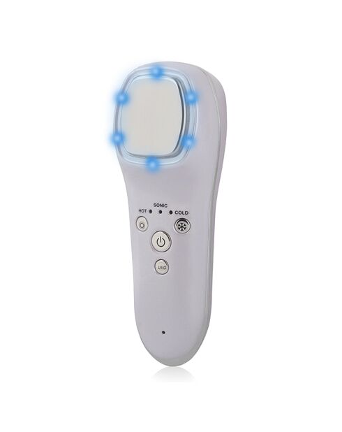 Appareil de beauté multifonctionnel, contraste chaud/froid, soin léger de la peau et masseur sonique.