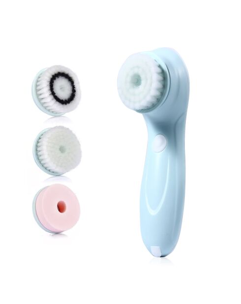 Spazzola detergente viso 3 in 1, esfoliante, struccante. Ricaricabile