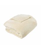 Coperta in velluto Cocooning color avorio