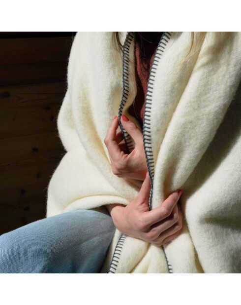 Gewebte Decke Aspen, gebleicht, 120 x 180 cm