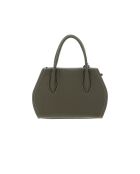 Borsa Lord in pelle martellata verde Laurel - 26x16x10 cm