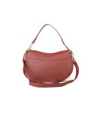 Bolso de hombro suave Magie de piel granulada color brandy - 30,5x18x8 cm