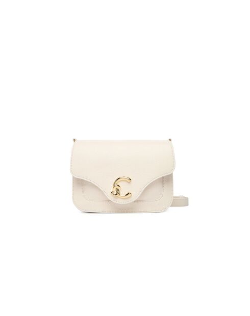 C-Me schoudertas in parelmoer generfd leer - 21x17x6 cm