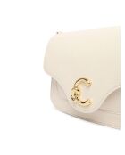 C-Me schoudertas in parelmoer generfd leer - 21x17x6 cm